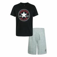 Sportoutfit voor kinderen Converse Core Tee Zwart/Gris - Maat: 6-7 jaar