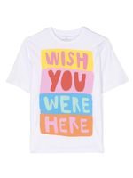 Stella McCartney Kids t-shirt à imprimé Wish You Were Here - Blanc