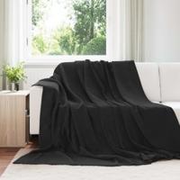 VidaXL Kleden 6 pcs zwart 220 x 240 cm fleece