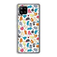 Kleurrijke katten: Samsung Galaxy A42 5G Transparant Hoesje