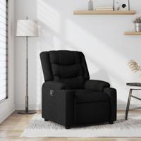 Fauteuil verstelbaar stof zwart