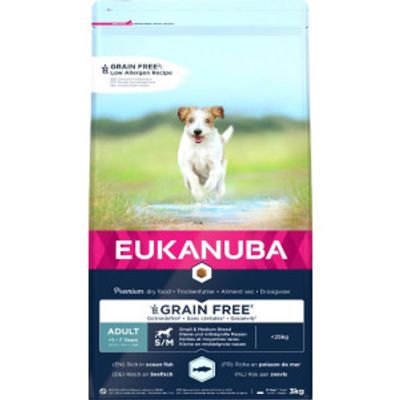 Eukanuba Adult S/M graanvrij zeevis hondenvoer 3 kg