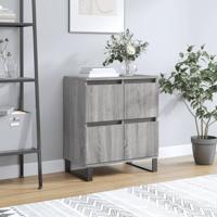 Dressoir 60x35x70 cm bewerkt hout grijs sonoma eikenkleurig - thumbnail