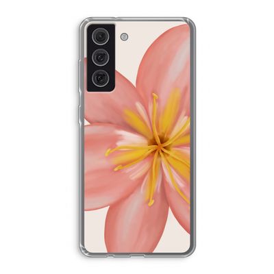 Pink Ellila Flower: Samsung Galaxy S21 FE Transparant Hoesje