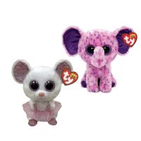 Ty - Knuffel - Beanie Boo's - Nina Mouse & Eva Elephant