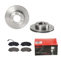 Remmenset, remschijf BREMBO, Remschijftype: Binnen geventileerd, Inbouwplaats: Vooras, u.a. für Opel, Renault, Nissan, Vauxhall