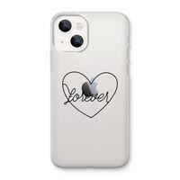 Forever heart black: iPhone 13 mini Transparant Hoesje