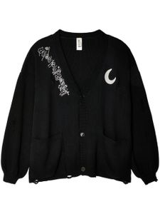 WESTFALL cardigan Moon à effet usé - Noir