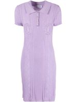 Marine Serre robe de tennis en maille pointelle - Violet