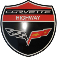 Corvette Highway Shield Metalen Bord 60 x 58 cm Corvette Highway Shield Metalen Bord 60 x 58 cm