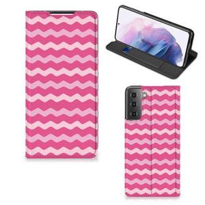 Samsung Galaxy S21 Plus Hoesje met Magneet Waves Pink