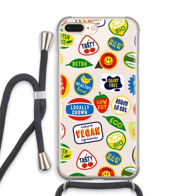 Fruitsticker: iPhone 7 PLUS Transparant Hoesje met koord