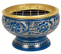 Wierookbrander Messing Blauw