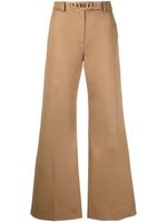 Valentino Garavani pantalon ample à taille haute - Marron