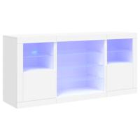 vidaXL Dressoir met LED-verlichting 142,5x37x67 cm wit - thumbnail