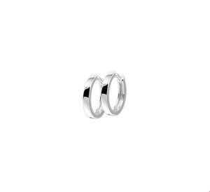 Klapoorringen vlak zilver 2 x 13 mm