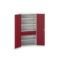 Bott Verso Systeemkast | 1050x550x2000mm | 4 Legborden | 2 Lades | 1 Perfo Achterwand | RAL 3004 - 16926574.24 Bott Verso Systeemkast | 1050x550x2000mm | 4 Legborden | 2 Lades | 1 Perfo Achterwand | RAL 3004 - 16926574.24