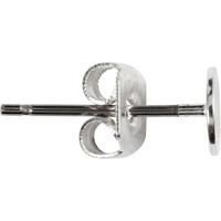 Creativ Company Oorstekers, l: 13 mm, verzilverd, 100 stuk/ 1 doos