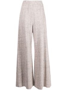 Rosetta Getty pantalon imprimé à taille haute - Marron