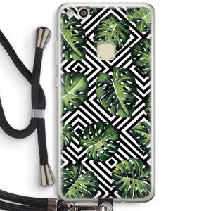 Geometrische jungle: Huawei Ascend P10 Lite Transparant Hoesje met koord