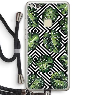 Geometrische jungle: Huawei Ascend P10 Lite Transparant Hoesje met koord