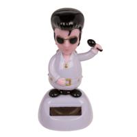 Solar bewegend figuur - Elvis - King of Rock n Roll - wit - kunststof - 11 cm - thumbnail