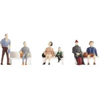 NOCH 18116 H0 Reizigers figuren Geverfd, Zittend