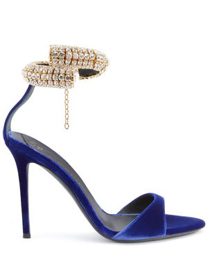 Giuseppe Zanotti sandales Intrigo Bijoux 105 mm en velours - Violet