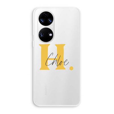 Amber Script: Huawei P50 Transparant Hoesje