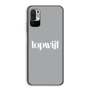 Topwijf Grijs Wit: Xiaomi Redmi Note 10 5G Transparant Hoesje
