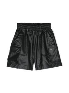 Monnalisa short cargo à logo appliqué - Noir