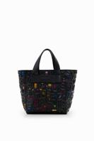 Middelgrote handtas met letters - BLACK - U
