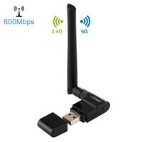 EDUP EP-AC1635 600Mbps Dual-Band draadloos 11AC USB Ethernet Adapter 2dBi antenne voor Laptop / PC(Black)