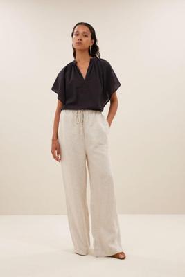 By-Bar Broek basil linen | linen