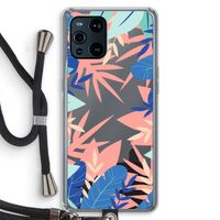 Tropisch: Oppo Find X3 Transparant Hoesje met koord