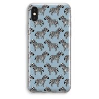 Zebra: iPhone XS Max Transparant Hoesje