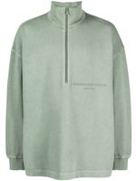 Alexander Wang sweat en coton à col zippé - Vert - thumbnail