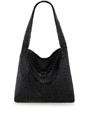 Rabanne sac porté épaule Pixel en mesh - Noir