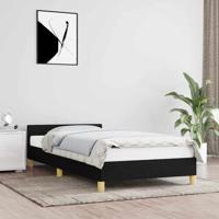 Bedframe zonder matras 100x200 cm stof zwart