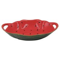 Aperitiefschaaltje Home ESPRIT Rood Groen Keramiek Watermeloen 30 x 19,5 x 7,5 cm