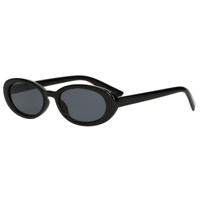 Spectrum zonnebril ovaal zwart smoke glas dames