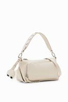 Middelgrote schoudertas met Half logo - WHITE - U