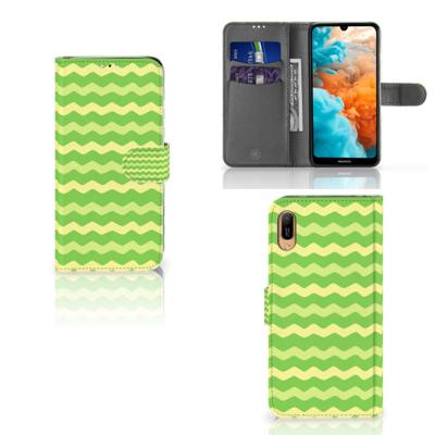 Huawei Y6 (2019) | Telefoon Hoesje | Waves Green