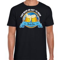 Apres ski t-shirt voor heren - two beer or not to beer - zwart - wintersport - bier - thumbnail