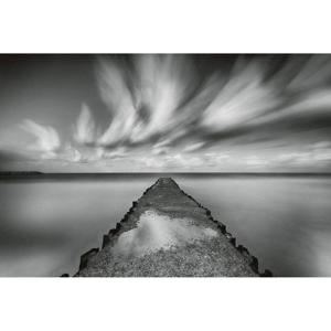 Fotobehang - Landing Stage Silky Water 384x260cm - Vliesbehang