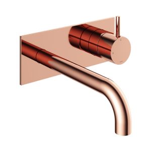 Hotbath Cobber afbouwdeel inbouw wastafelmengkraan met achterplaat en 18 cm uitloop roze goud - INCLUSIEF INBOUWDEEL - OUTLET UDEN CB006EXT18RG