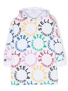 Stella McCartney Kids robe-sweat à logo et capuche - Blanc