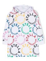 Stella McCartney Kids robe-sweat à logo et capuche - Blanc - thumbnail