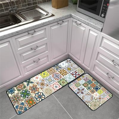 Moderne geometrische keuken anti-Skid mat tapijten tapijten grootte: 50x80cm + 50x160cm