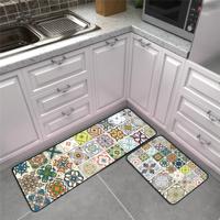 Moderne geometrische keuken anti-Skid mat tapijten tapijten grootte: 50x80cm + 50x160cm